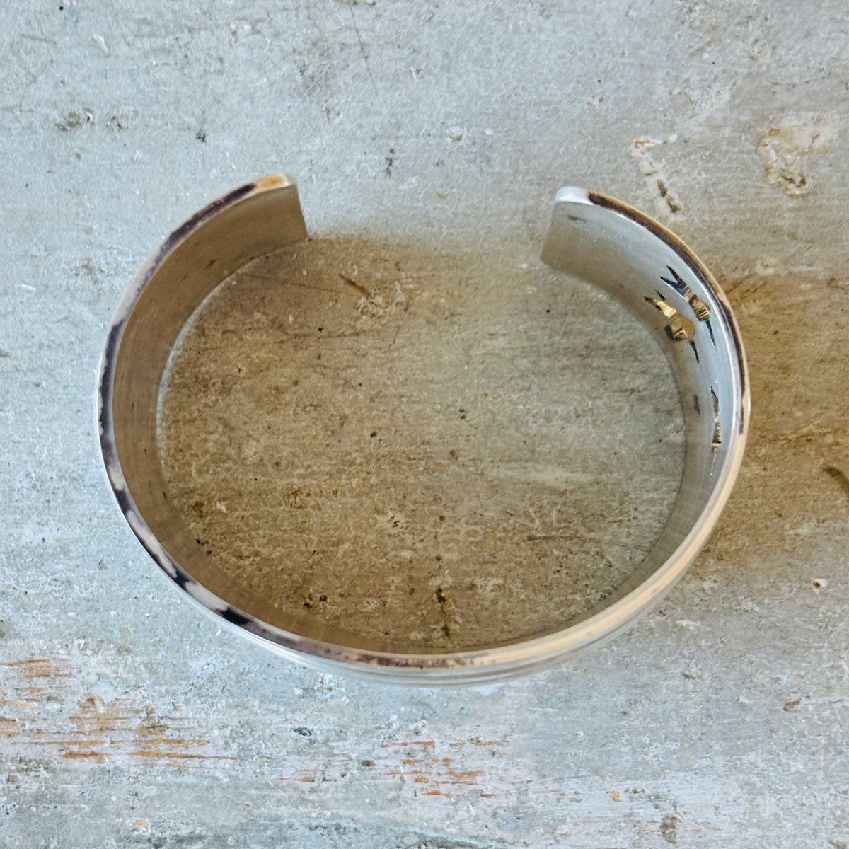 Navajo Andy Cadman Sterling Silver Stars Statement Cuff