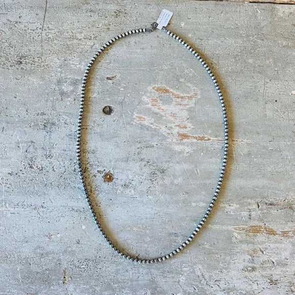 Navajo Mason Lee Sterling Silver Pearls Necklace